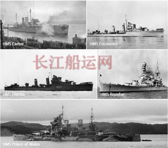 ▲英国皇家海军二战期间在爪哇海海域沉没的军舰 图据《卫报》