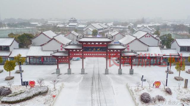 洪泽：千年古堰再飞雪 宛如童话世界